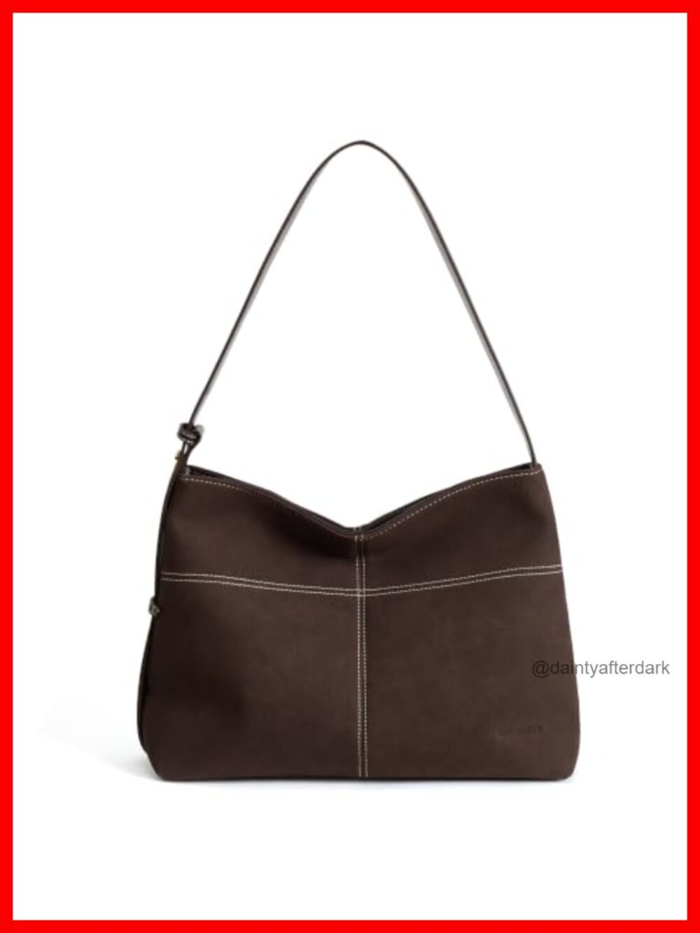 Faux Suede and Vegan Leather Hobo Shoulder Bag Roomy Crossbody Purse